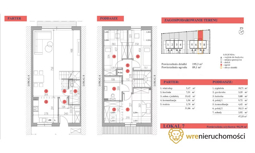 Dom segment środkowy 98,39 m², Wrocław, Psie Pole-Zawidawie, Psie Pole, Białych Tygrysów, Sprzedaż