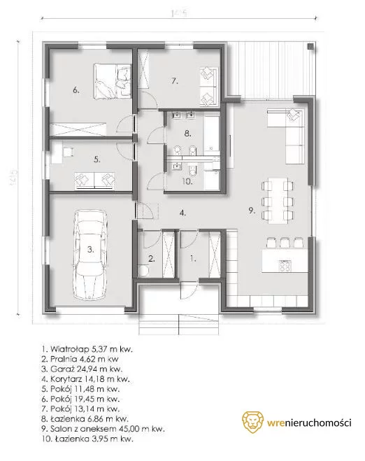 Dom 149,00 m², oferta nr , 535120, Zawonia, Jaśminowa