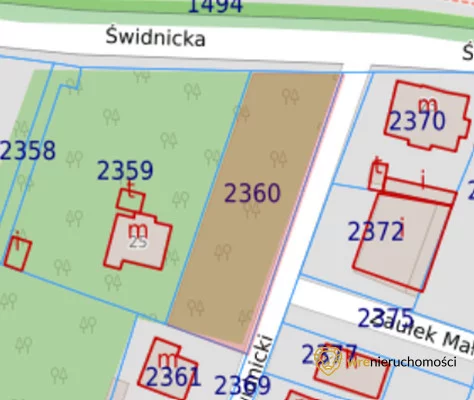 Działka 1 300,00 m², oferta nr , 676246, Sobótka, Świdnicka