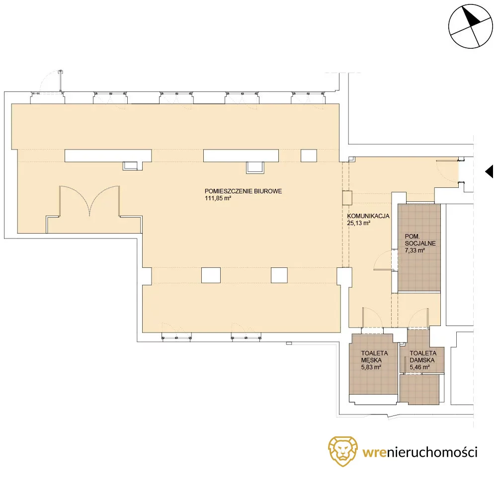 Lokal użytkowy 155,60 m², Wrocław, Biskupin-Sępolno-Dąbie-Bartoszowice, Śródmieście, Bolesława Prusa, Sprzedaż