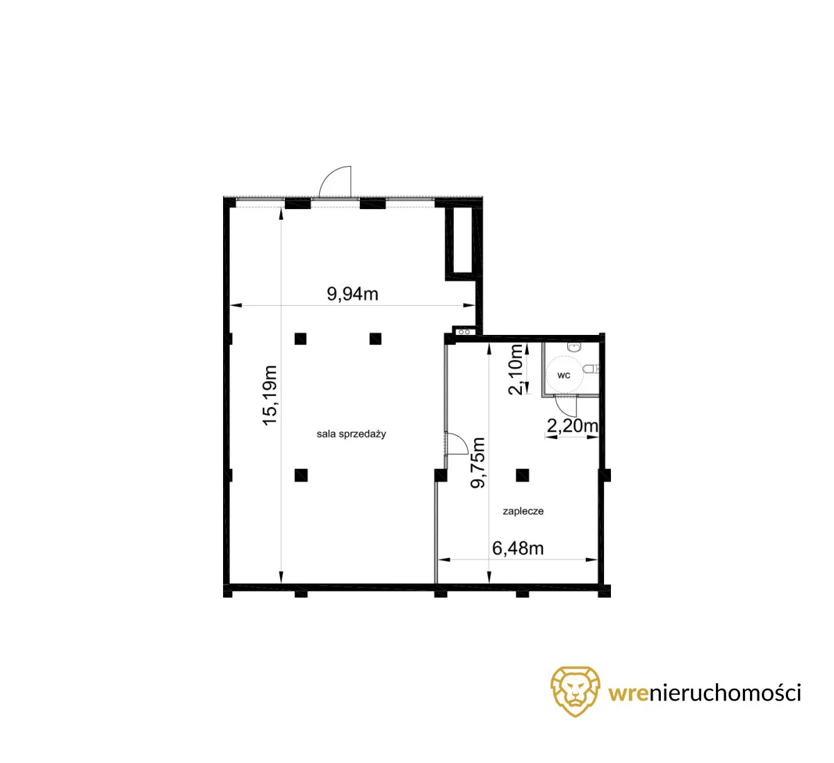 Lokal użytkowy 189,93 m², Wrocław, Szczepin, Legnicka, Sprzedaż