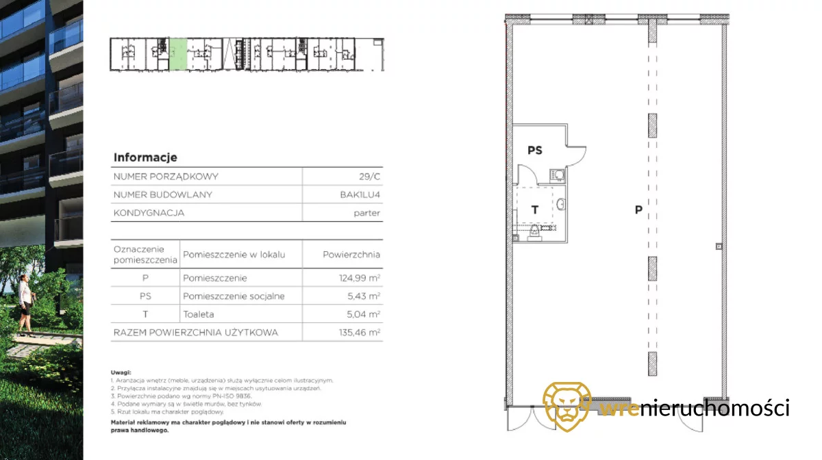 Lokal użytkowy 135,46 m², oferta nr , 503837, Wrocław, Mieszczańska