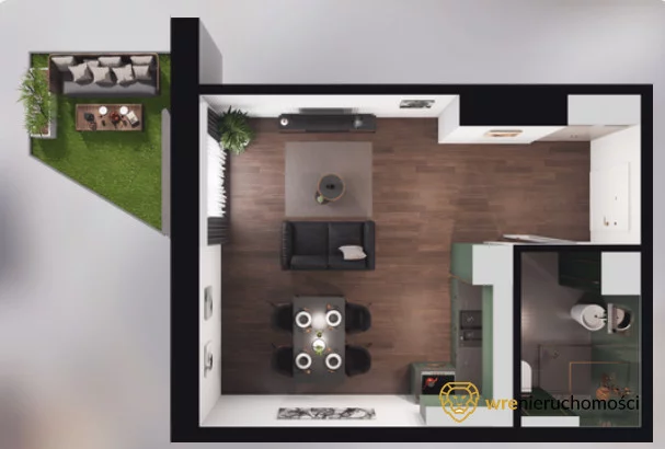 1 pokój, mieszkanie 31,31 m², parter, oferta nr , 412154, Wrocław, Stare Miasto, Czysta