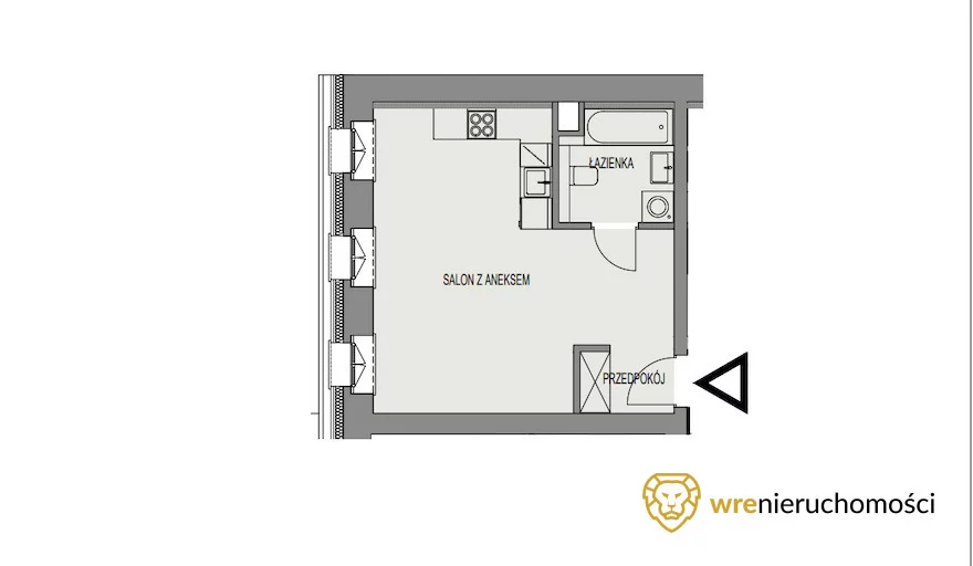 Mieszkanie 32,54 m², piętro 2, oferta nr , 819512, Wrocław, Przedmieście Oławskie, Komuny Paryskiej