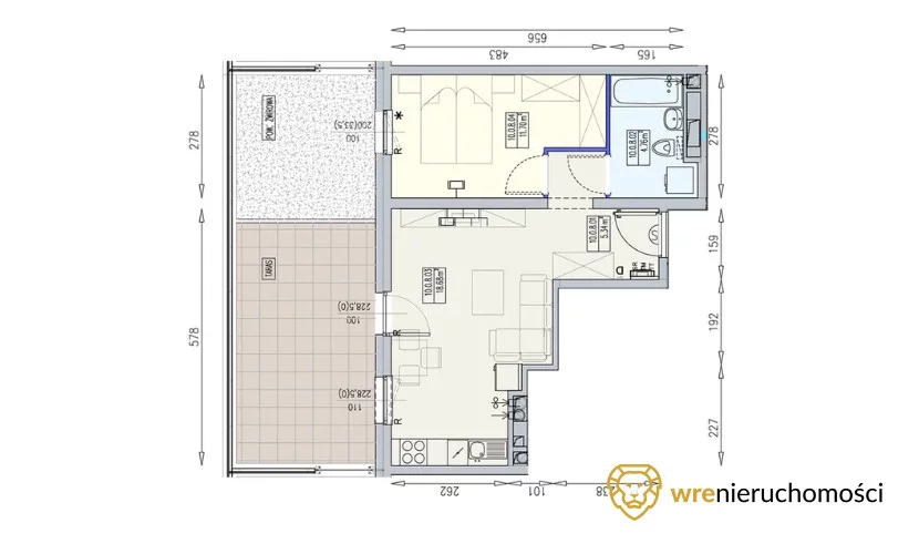 Mieszkanie na sprzedaż, 40,47 m², 2 pokoje, parter, oferta nr 248746