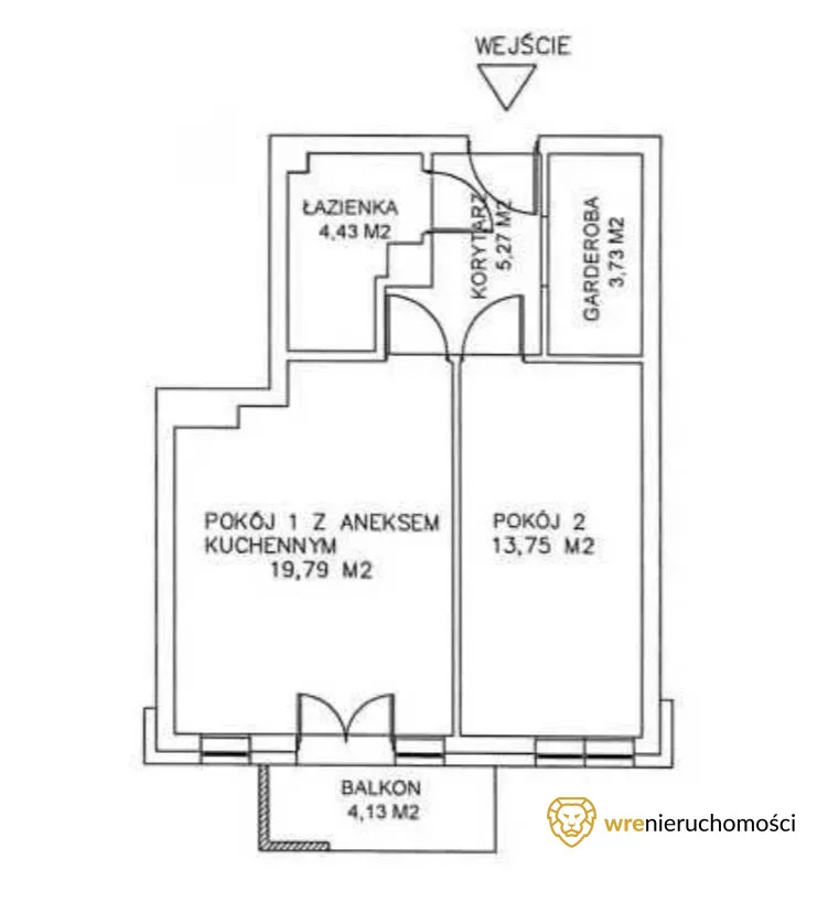 2 pokoje, mieszkanie 47,00 m², piętro 3, oferta nr , 222780, Wrocław, Klecina, Karmelkowa