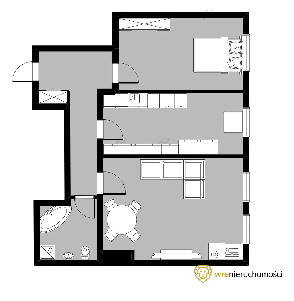 2 pokoje, apartament 63,65 m², piętro 1, oferta nr , 751789, Wrocław, Biskupin-Sępolno-Dąbie-Bartoszowice, Śródmieście, Św. Wincentego