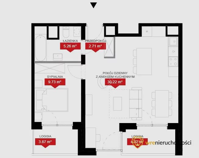 2 pokoje, mieszkanie 47,97 m², piętro 4, oferta nr , 617316, Wrocław, Nadodrze, Władysława Reymonta