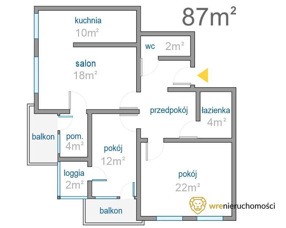 3 pokoje, mieszkanie 87,00 m², piętro 5, oferta nr , 387402, Wrocław, Stare Miasto, Dworcowa