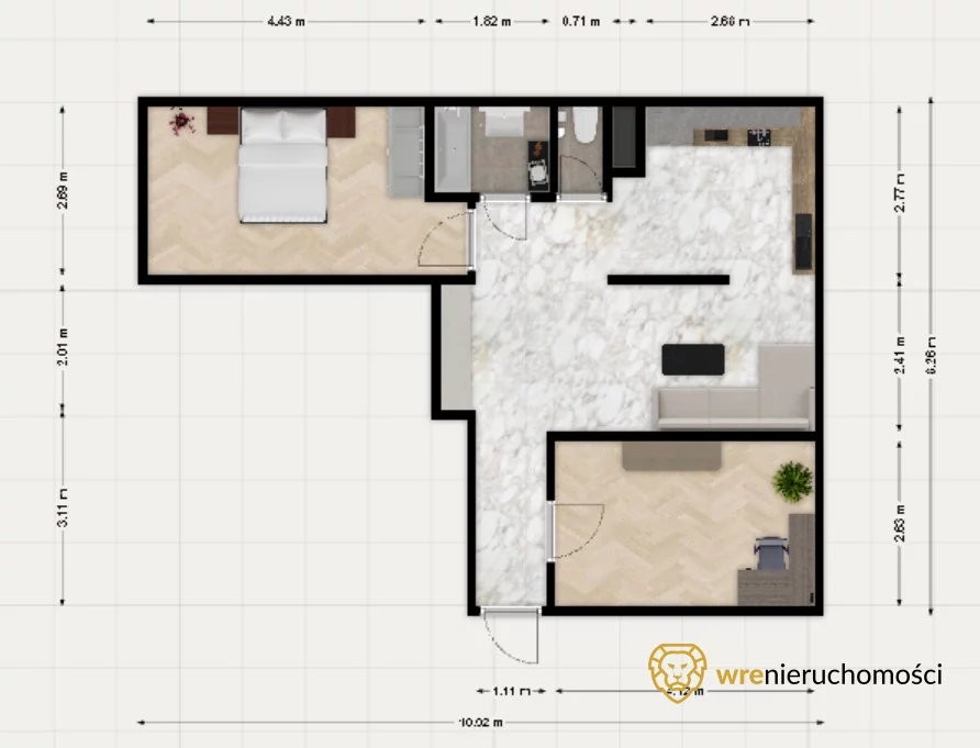 3 pokoje, mieszkanie 52,00 m², piętro 1, oferta nr , 190457, Wrocław, Grabiszyn-Grabiszynek, Grabiszyn, Gajowicka