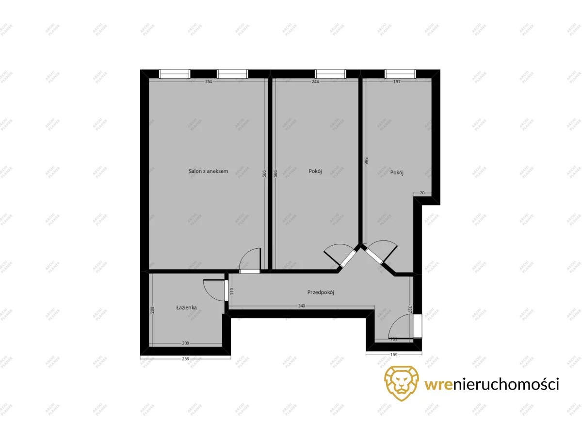 3 pokoje, mieszkanie 62,12 m², parter, oferta nr , 720779, Wrocław, Huby, Łódzka