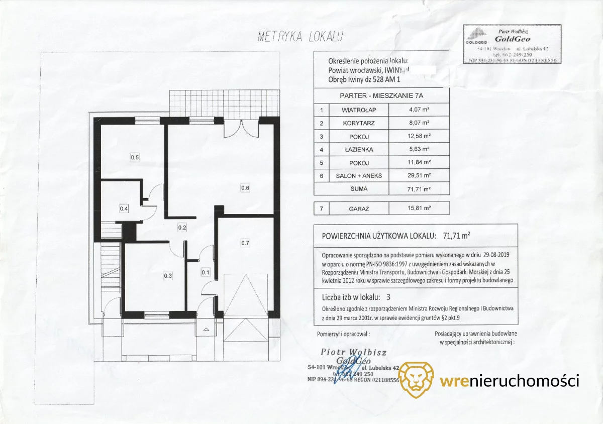 3 pokoje, mieszkanie 88,00 m², parter, oferta nr , 165814, Iwiny, Ptasia