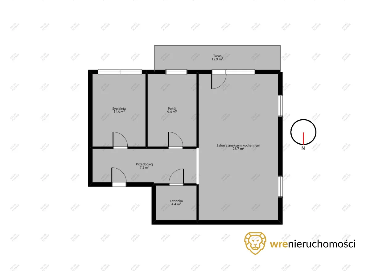 3 pokoje, mieszkanie 59,60 m², piętro 1, oferta nr , 655773, Wrocław, Księże, Księże Małe, Siemianowicka