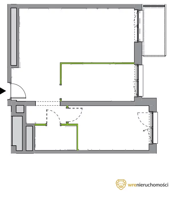 3 pokoje, mieszkanie 62,00 m², piętro 4, oferta nr , 151604, Wrocław