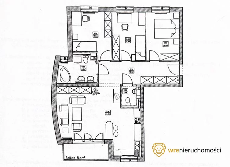 4 pokoje, apartament 91,63 m², piętro 1, oferta nr , 911648, Wrocław, Jagodno, Antonia Vivaldiego