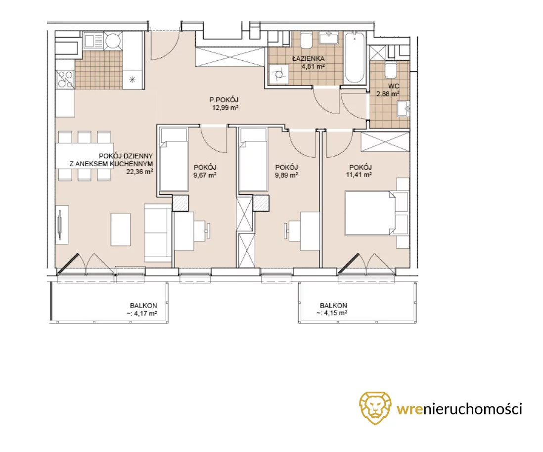 Apartament na sprzedaż, 74,01 m², 4 pokoje, piętro 1, oferta nr 793206