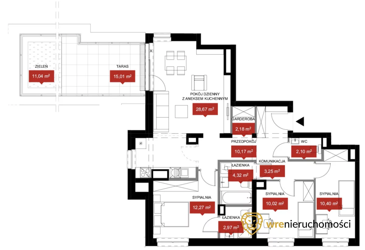 Mieszkanie na sprzedaż, 86,38 m², 4 pokoje, 5 piętro, oferta nr 730384