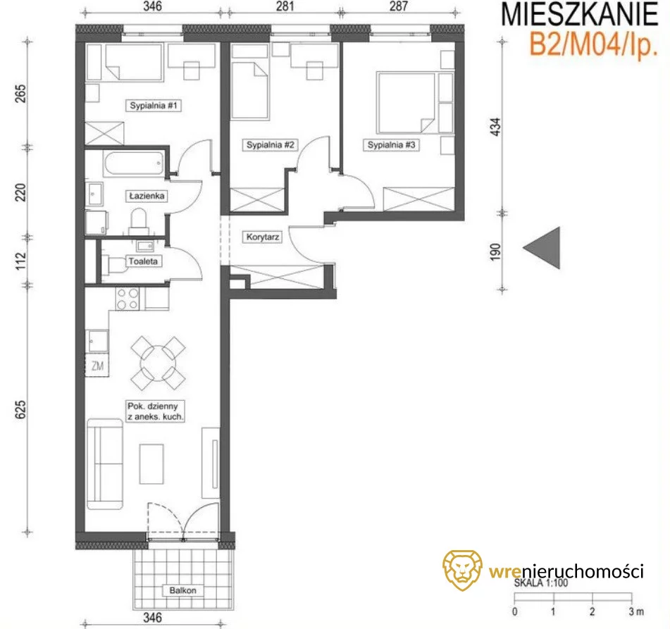 Mieszkanie na sprzedaż, 70,21 m², 4 pokoje, 2 piętro, oferta nr 762668