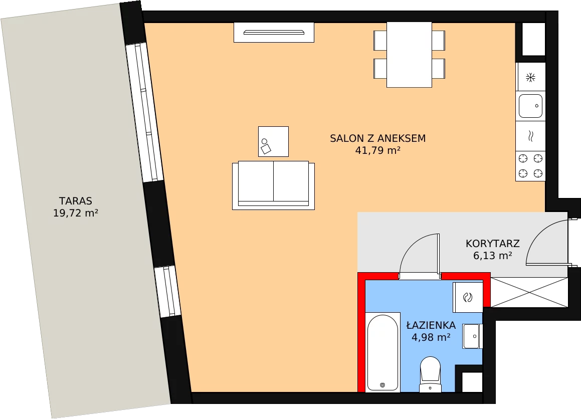 Apartament 52,78 m², parter, oferta nr C-9, Cieszyńska 9, Kraków, Krowodrza, Łobzów, ul. Cieszyńska 9