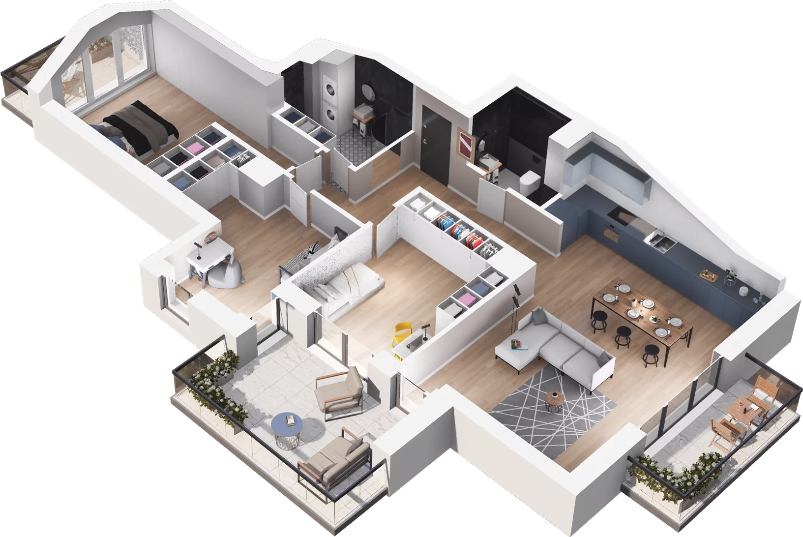 4 pokoje, mieszkanie 75,40 m², piętro 3, oferta nr A14, Apartamenty Tabelowa, Łódź, Górna, ul. Tabelowa 27