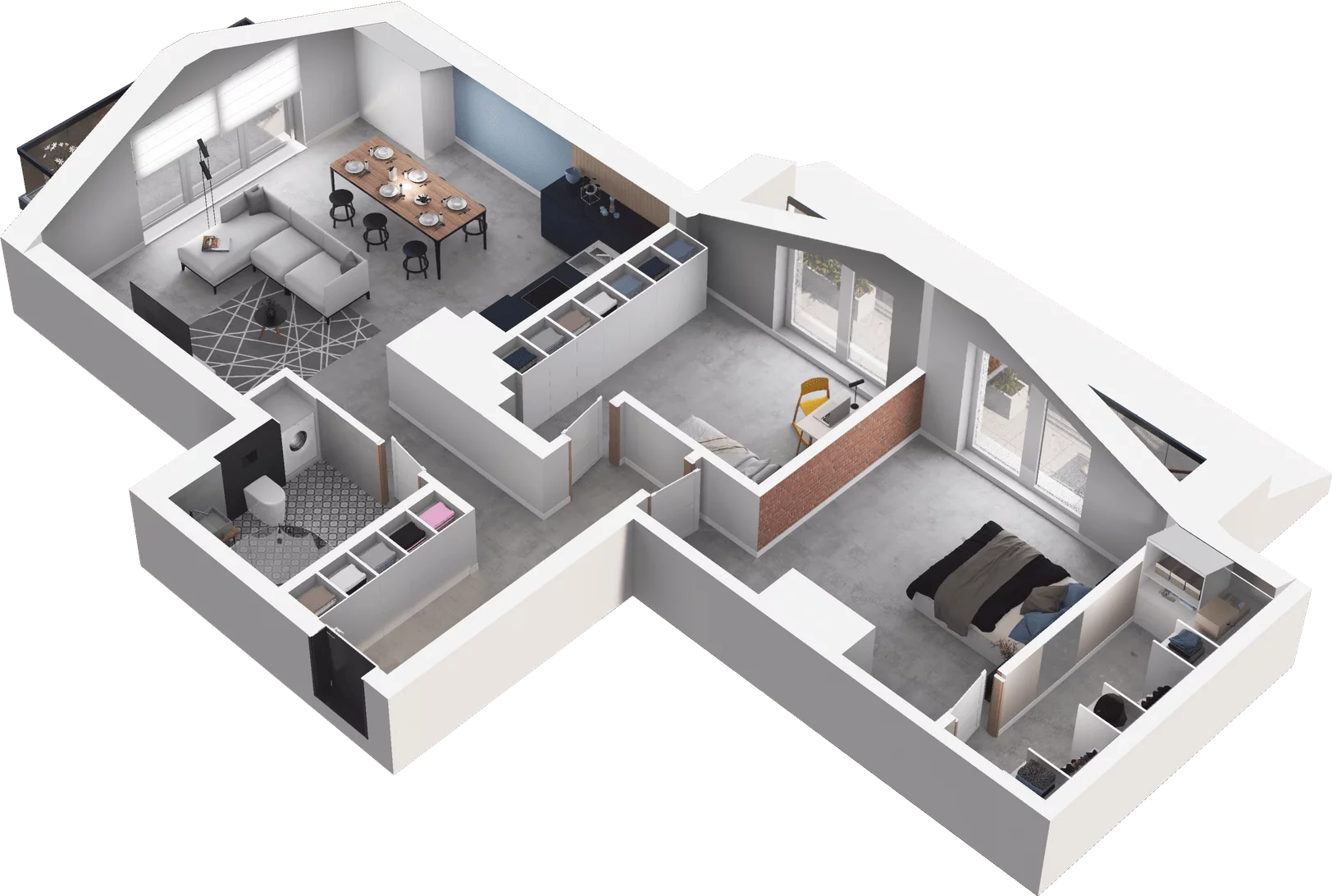 3 pokoje, mieszkanie 65,50 m², piętro 3, oferta nr A16, Apartamenty Tabelowa, Łódź, Górna, ul. Tabelowa 27