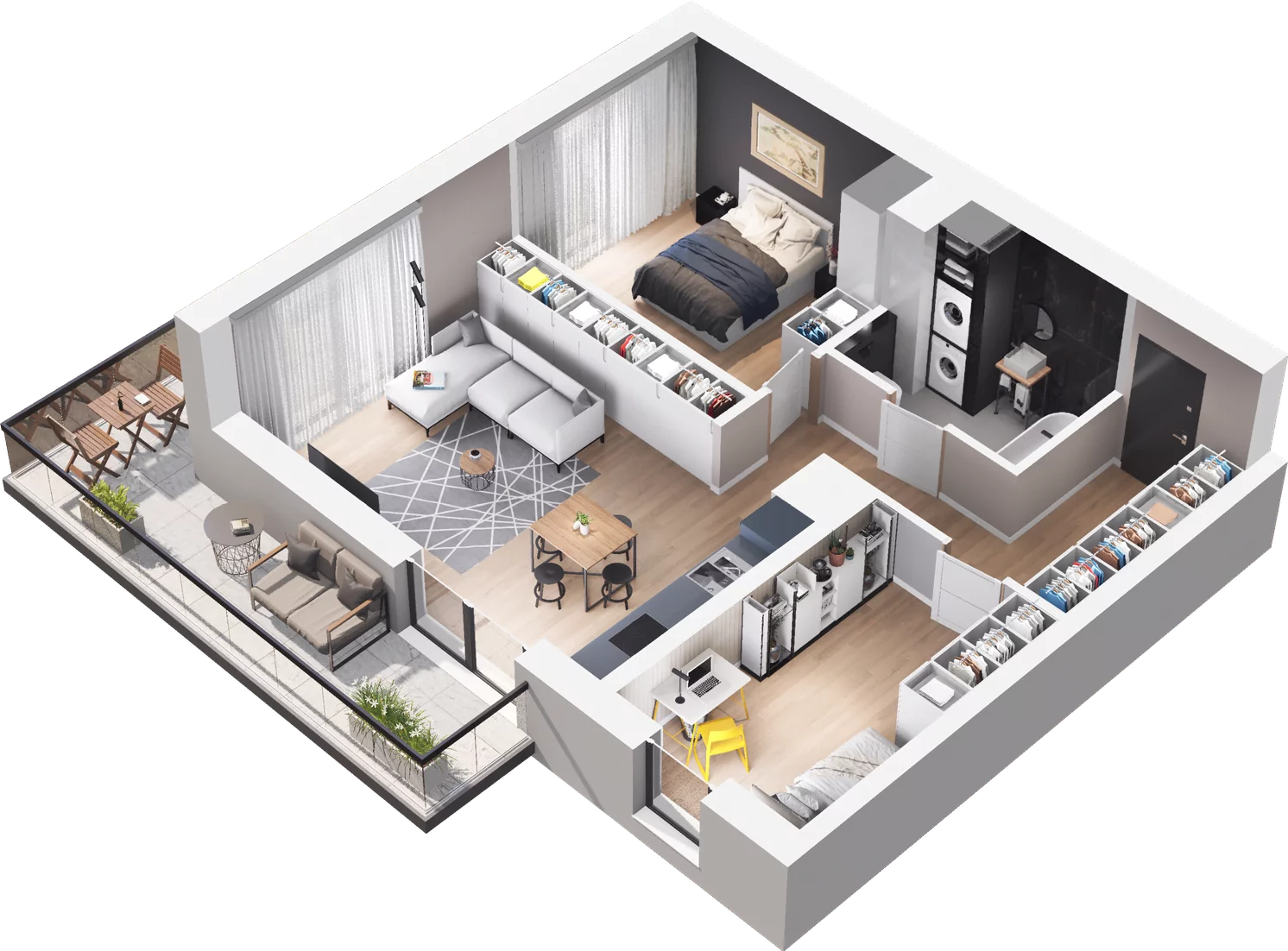3 pokoje, mieszkanie 62,70 m², piętro 2, oferta nr A9, Apartamenty Tabelowa, Łódź, Górna, ul. Tabelowa 27