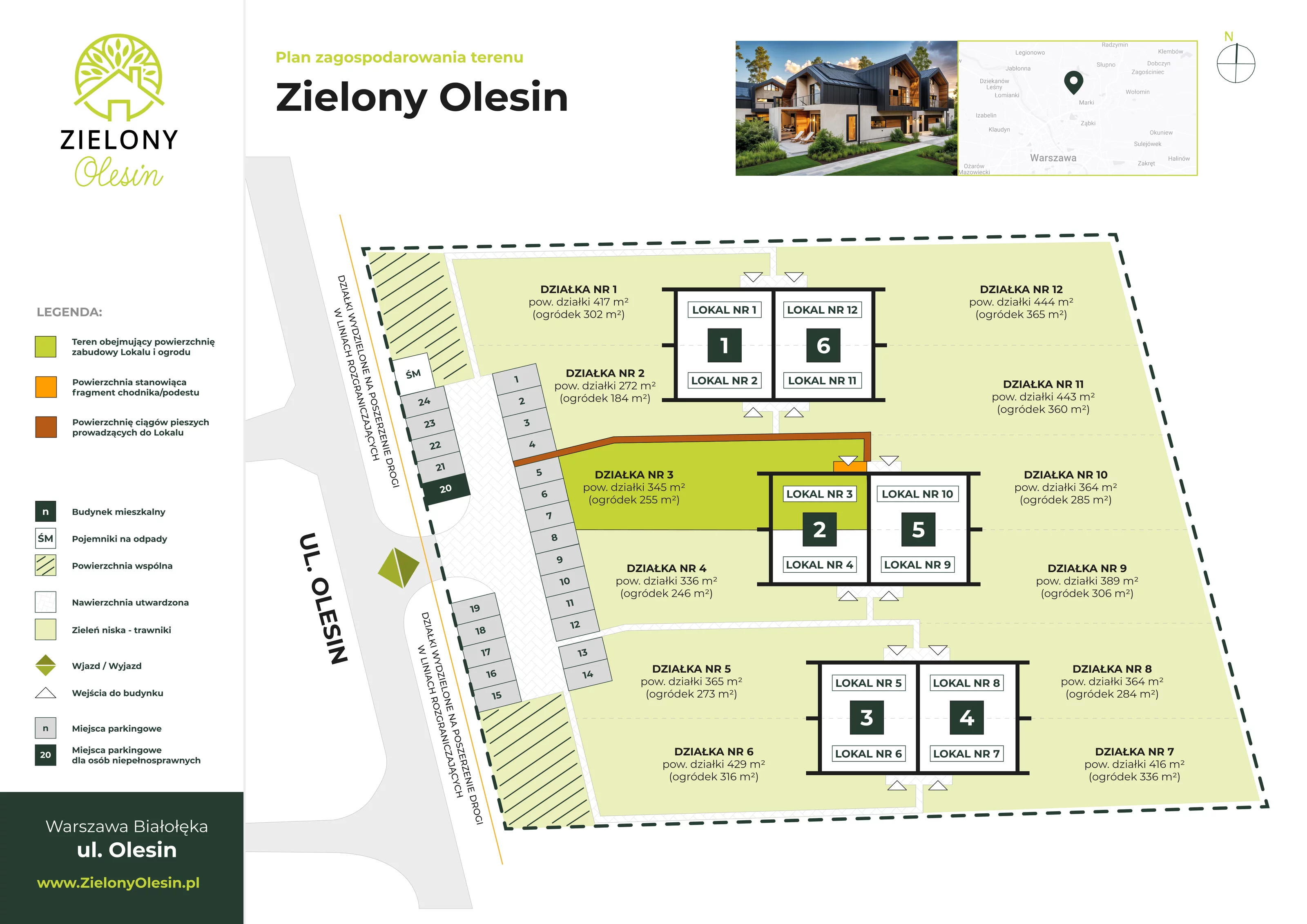 Dom 140,18 m², oferta nr 2-3, Zielony Olesin, Warszawa, Białołęka, Kobiałka, ul. Olesin