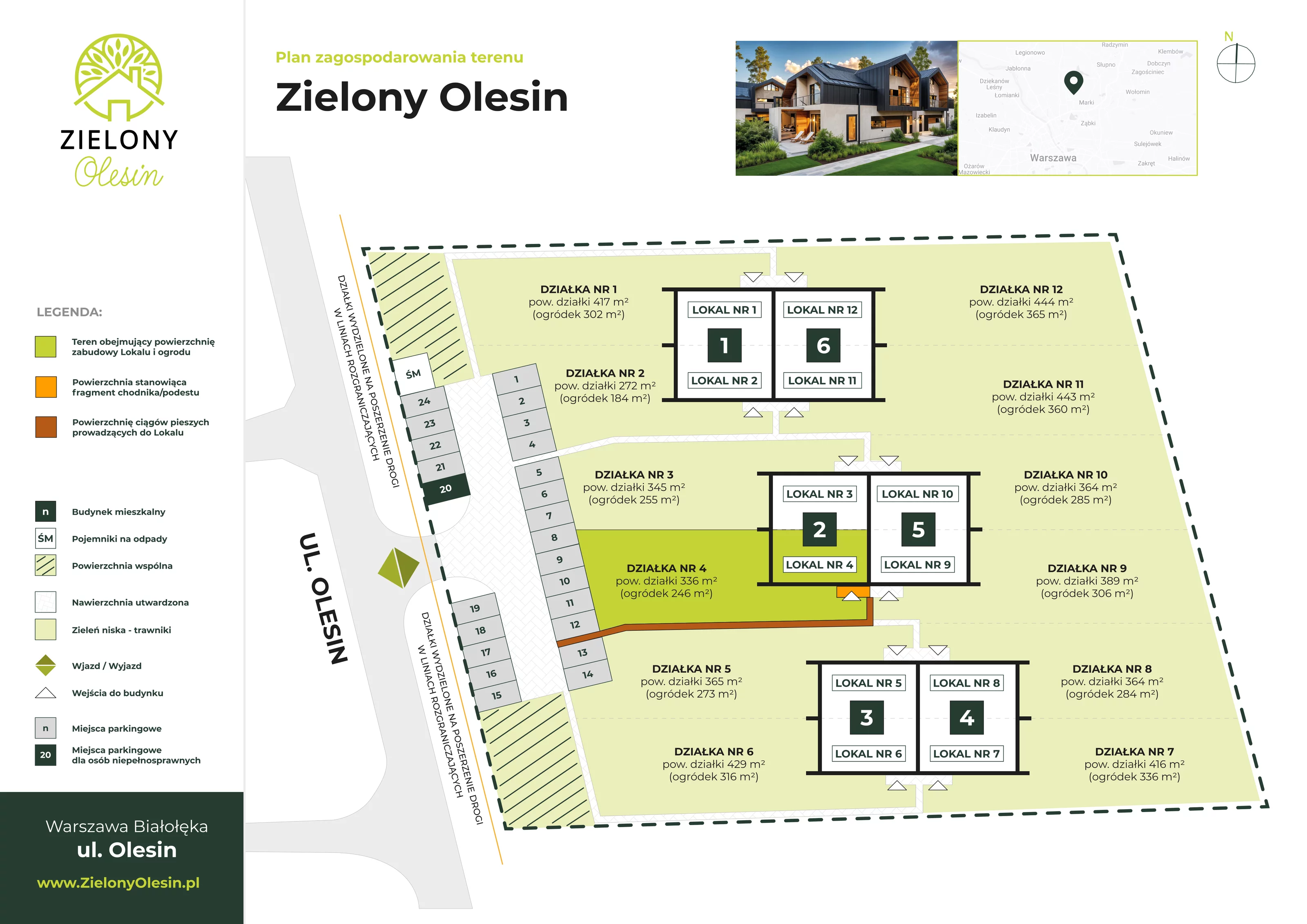 Dom 140,18 m², oferta nr 2-4, Zielony Olesin, Warszawa, Białołęka, Kobiałka, ul. Olesin