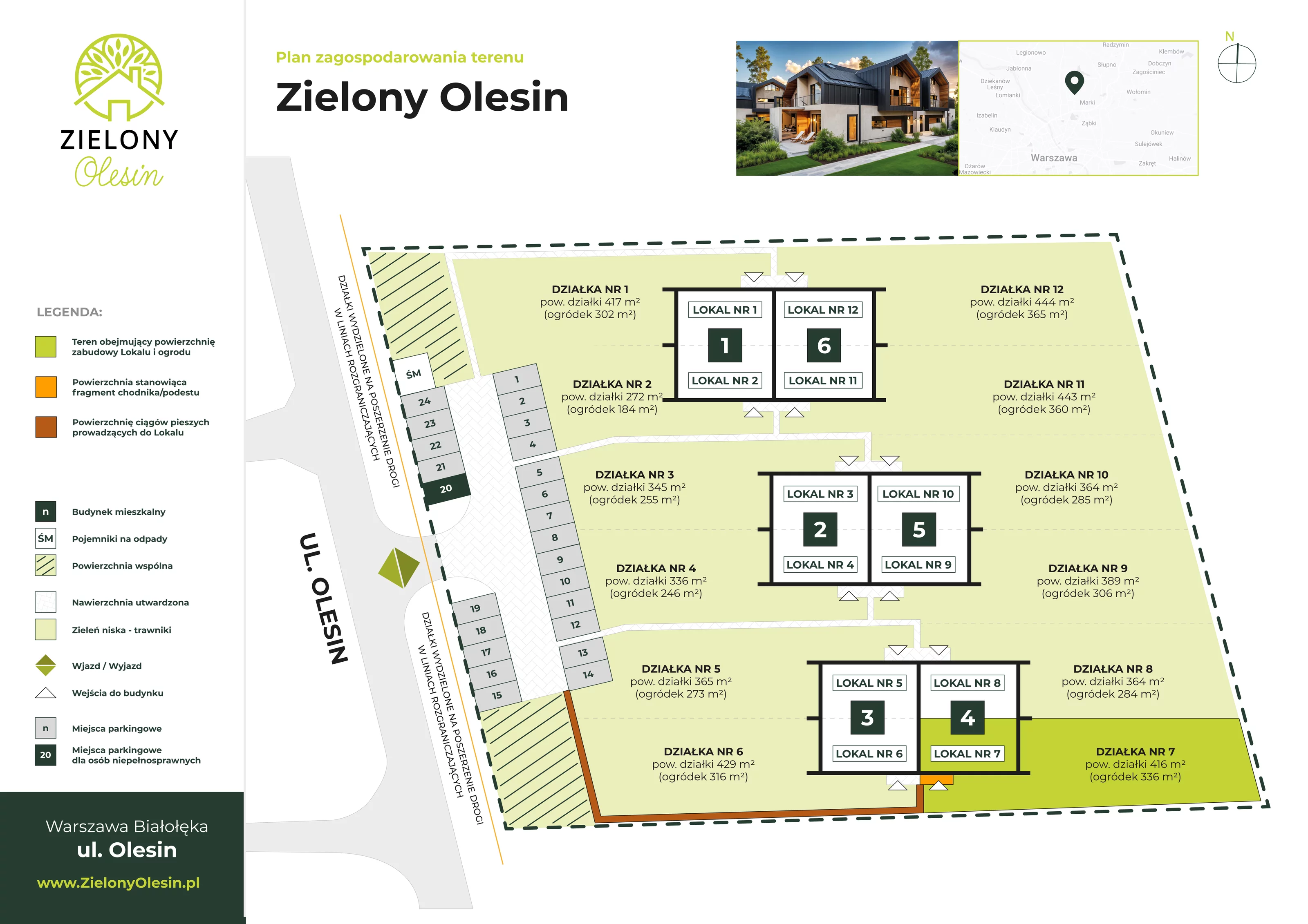Dom 140,18 m², oferta nr 4-7, Zielony Olesin, Warszawa, Białołęka, Kobiałka, ul. Olesin