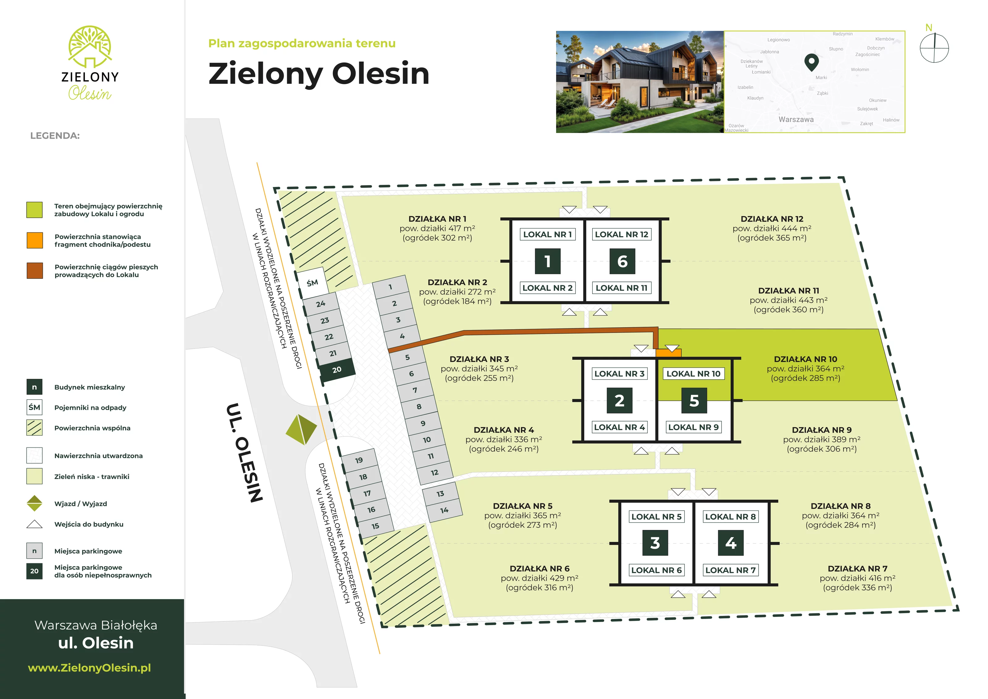 Dom 140,18 m², oferta nr 5-10, Zielony Olesin, Warszawa, Białołęka, Kobiałka, ul. Olesin