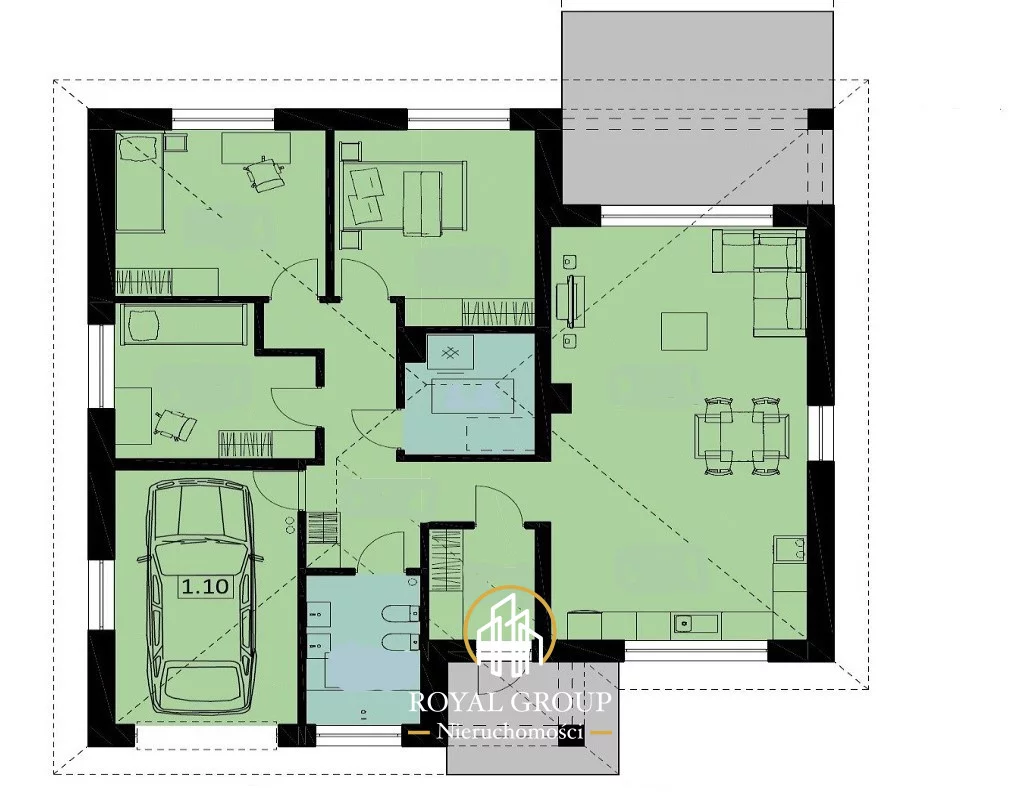 Dom i rezydencja 122,07 m², oferta nr , RN155661, Majdan Krasieniński
