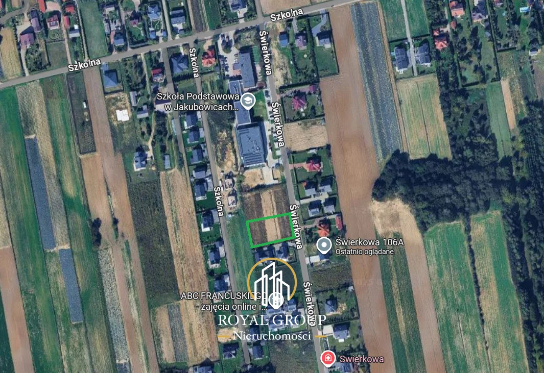 Działka 1 800,00 m², oferta nr , RGN668406, Jakubowice Konińskie, Świerkowa