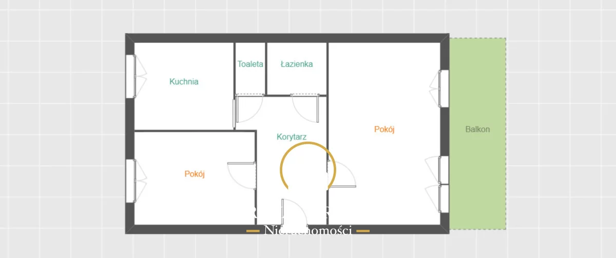 2 pokoje, mieszkanie 55,10 m², piętro 2, oferta nr , RGN271824, Lublin, Abramowice, Abramowice
