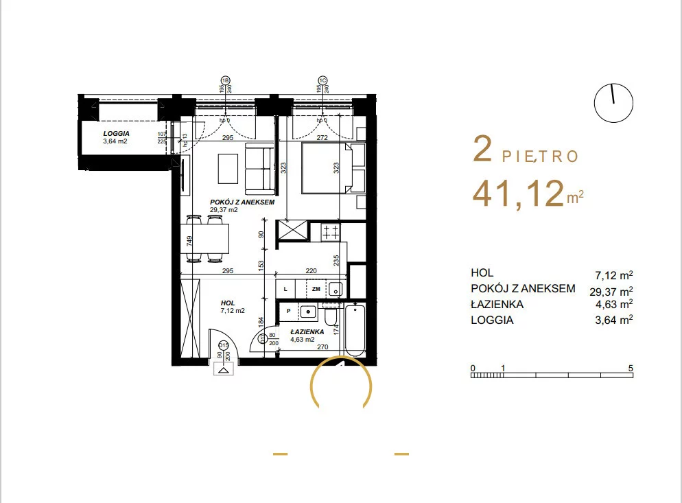 2 pokoje, mieszkanie 41,12 m², piętro 2, oferta nr , RN799433, Lublin, Śródmieście, Śródmieście, Wieniawska
