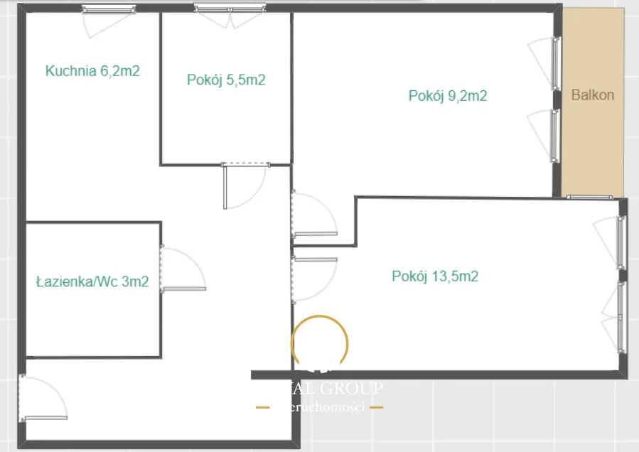 3 pokoje, mieszkanie 46,60 m², piętro 1, oferta nr , RGN767448, Lublin, Śródmieście, Śródmieście, Głęboka