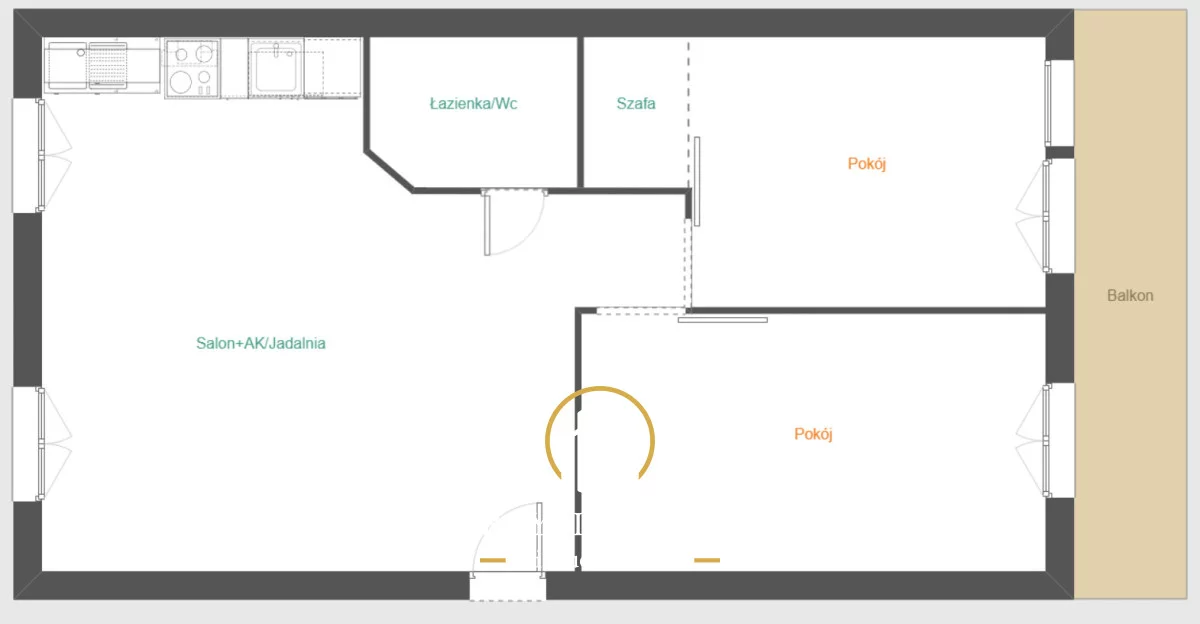 3 pokoje, mieszkanie 48,64 m², piętro 1, oferta nr , RGN736009, Lublin, Bronowice, Bronowice, Pogodna