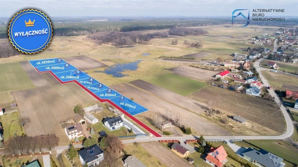 Działka 850,00 m², Garbów, Sprzedaż