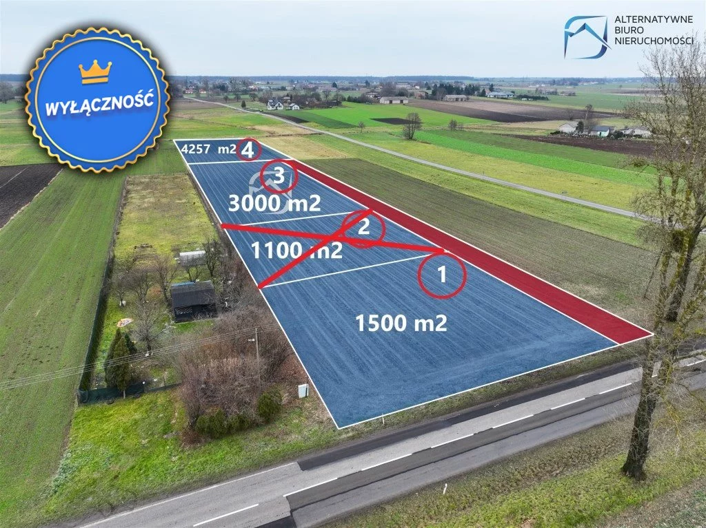 Działka 1 500,00 m², Garbów, Sprzedaż