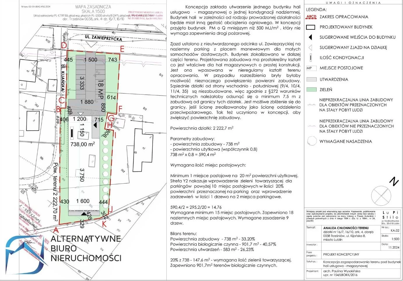 Działka 2 226,00 m², oferta nr , LER-GS-2845, Lublin, Kijańska