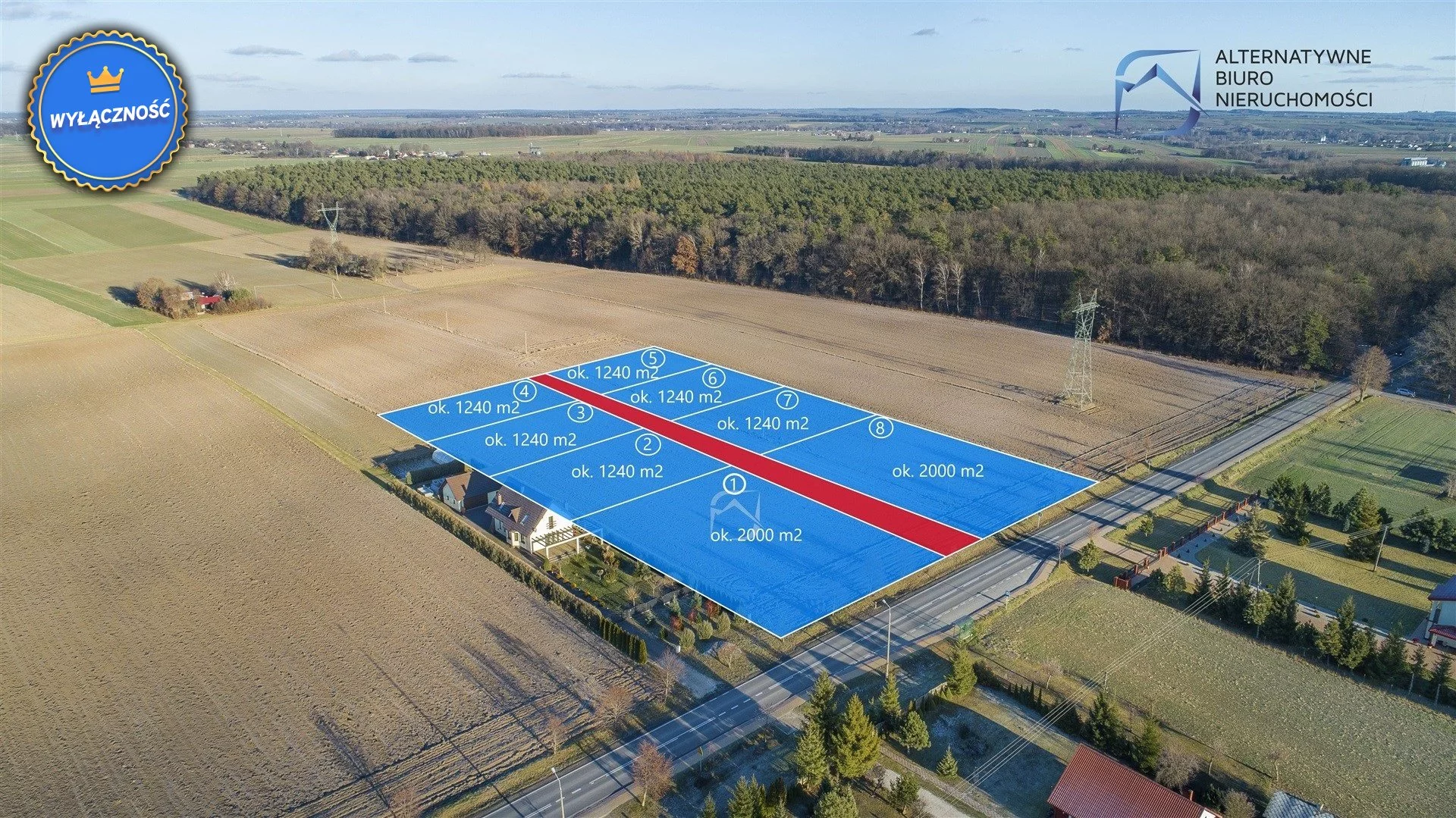 Działka 1 240,00 m², Strzyżewice, Sprzedaż