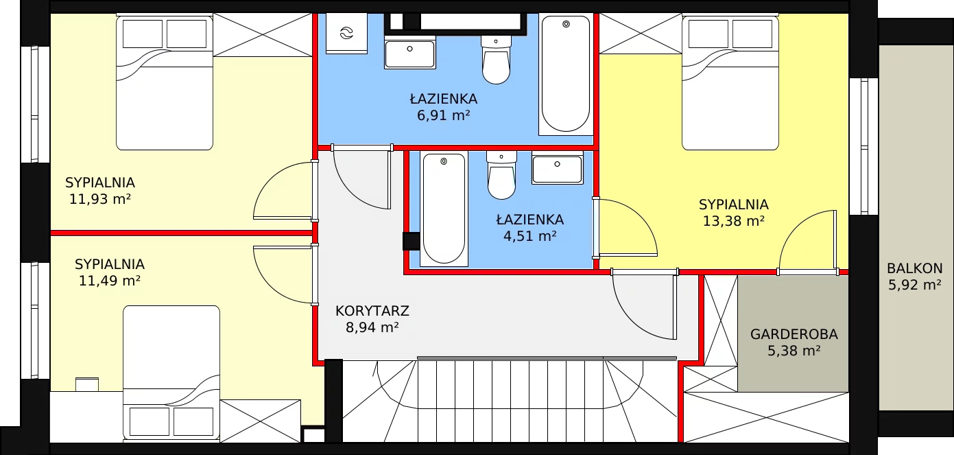 Dom 132,92 m², oferta nr 1B, Piękna Warka, Warka, ul. Owocowa