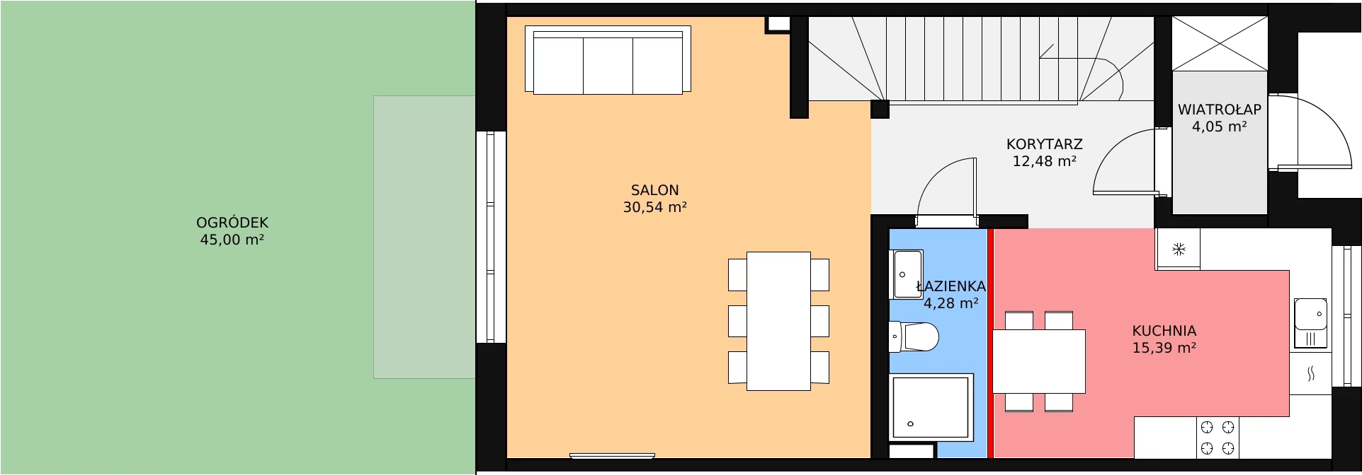 Dom 130,75 m², oferta nr 1C, Piękna Warka, Warka, ul. Owocowa