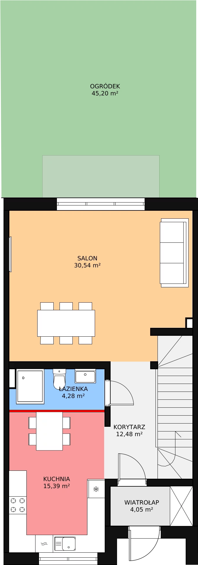 Dom 130,75 m², oferta nr 2C, Piękna Warka, Warka, ul. Owocowa