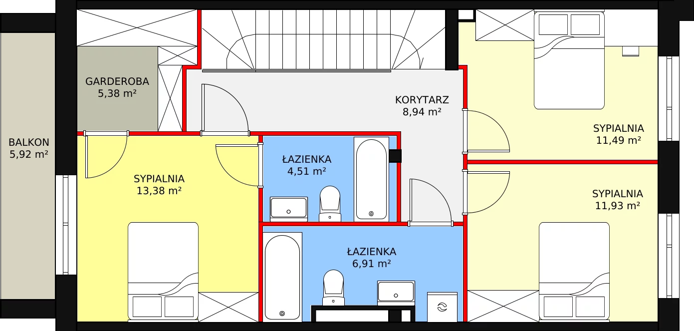 Dom 132,92 m², oferta nr 2D, Piękna Warka, Warka, ul. Owocowa