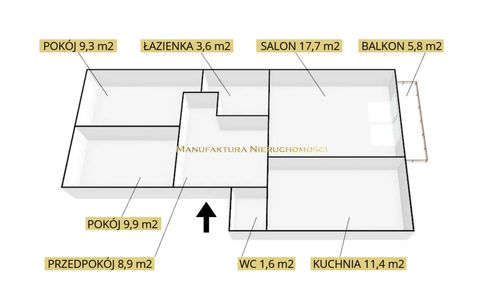 3 pokoje, mieszkanie 61,00 m², piętro 2, oferta nr , 235/15147/OMS, Pruszcz Gdański, Jana z Kolna