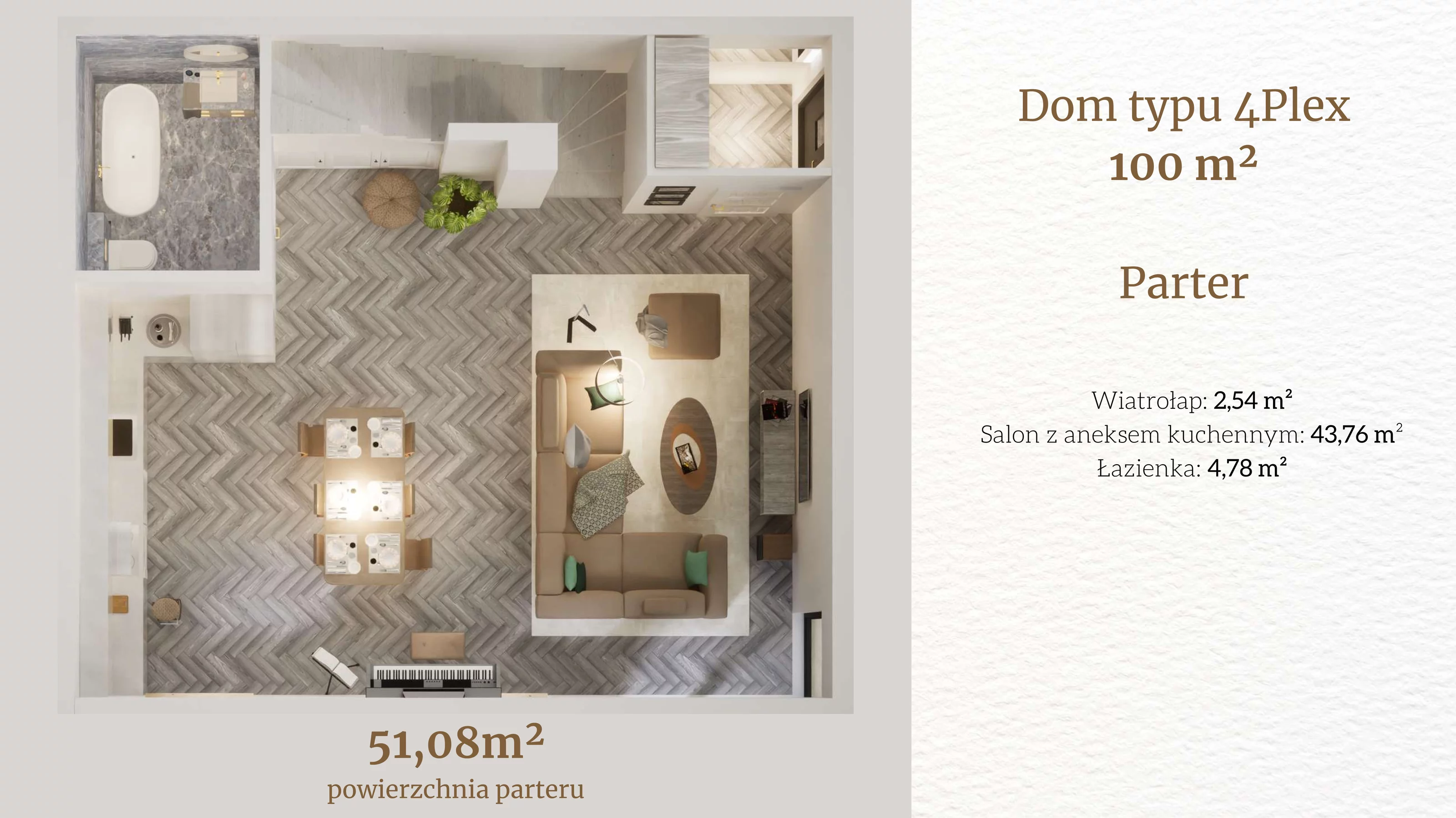 Dom i rezydencja 100,00 m², oferta nr 15.2, Tesoro Golf Park 4PLEX, Pętkowice, ul. Parkowa