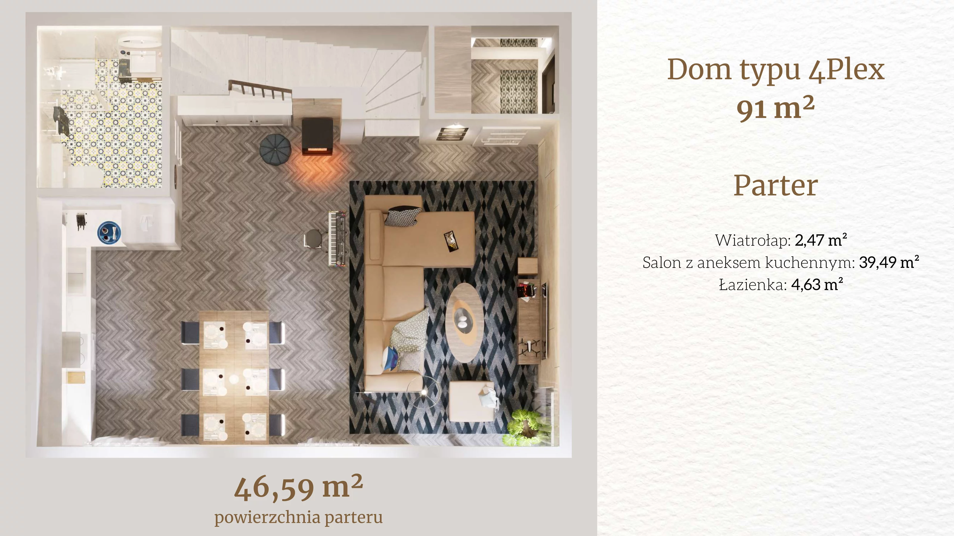 Dom i rezydencja 91,00 m², oferta nr 11.2, Tesoro Golf Park 4PLEX, Pętkowice, ul. Parkowa