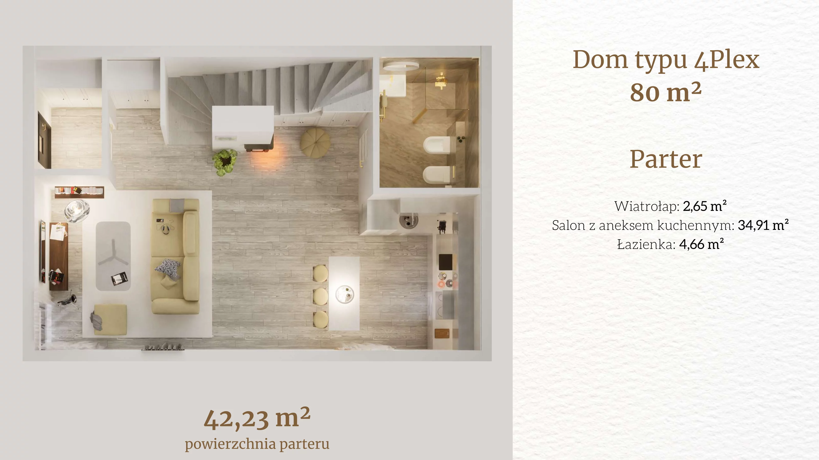 Dom i rezydencja 79,67 m², oferta nr 28.1, Tesoro Golf Park 4PLEX, Pętkowice, ul. Parkowa