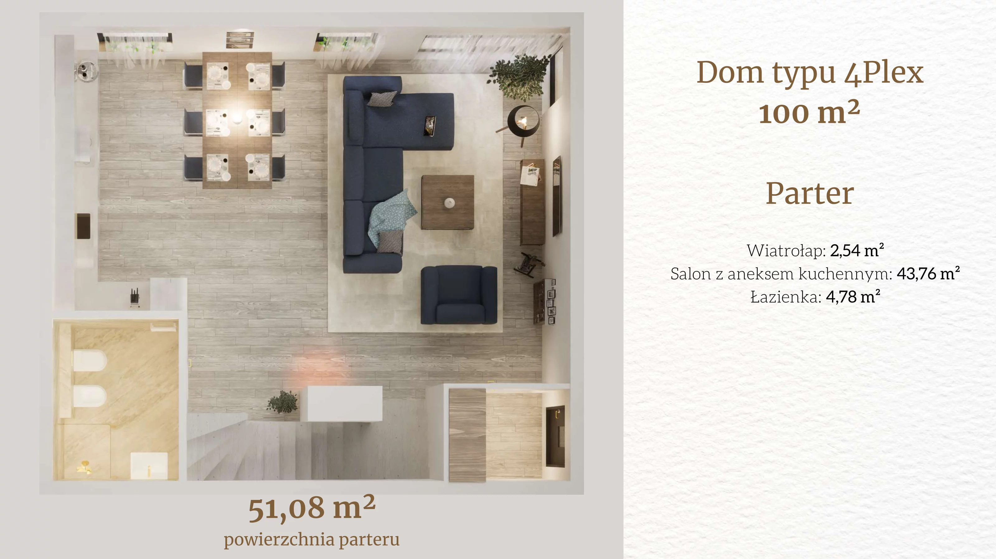 Dom i rezydencja 100,00 m², oferta nr 27.1, Tesoro Golf Park 4PLEX, Pętkowice, ul. Parkowa