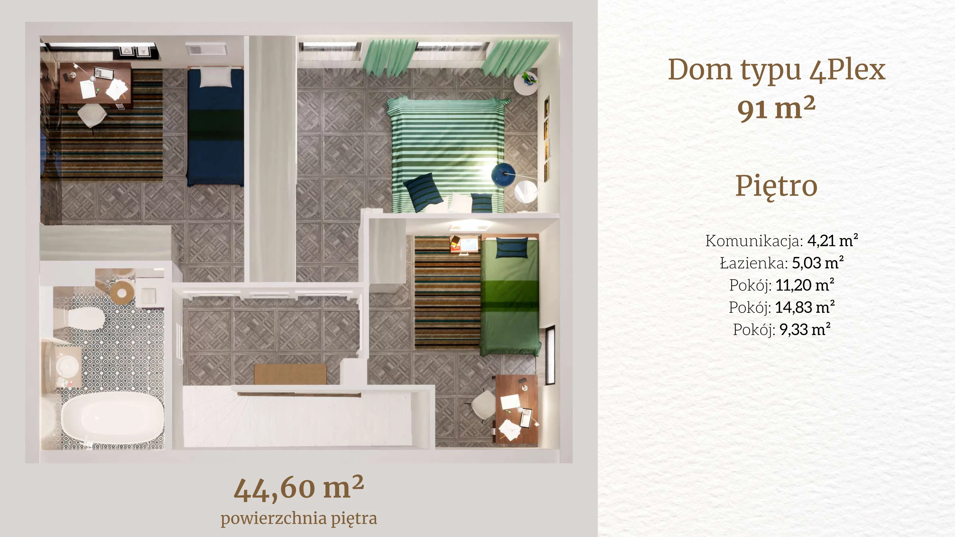 Dom i rezydencja 91,00 m², oferta nr 11.1, Tesoro Golf Park 4PLEX, Pętkowice, ul. Parkowa